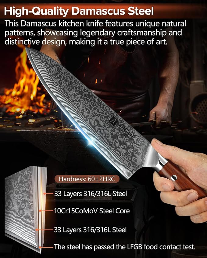 XINZUO Yu Series chef knife close product view